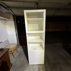 Tall White Shelf/Multi-Purpose Cabinet 