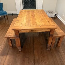 Dining Table And Benches 
