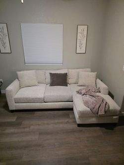 Couch w/Chaise Beige/ Stone (Custom)