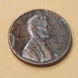 1983 One Cent Penny, FREE SHIPPING 