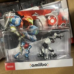Nintendo amiibo Metroid Dread - Samus and E.M.M.I. Figures (2 Pack Set)