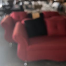 Brand new sofa and love seat floor model close out as is $600 faded