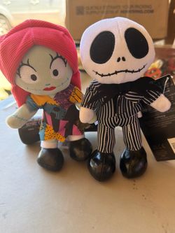 Disney Parks NuiMOs Jack Skellington & Sally Plush Figures Nightmare Christmas