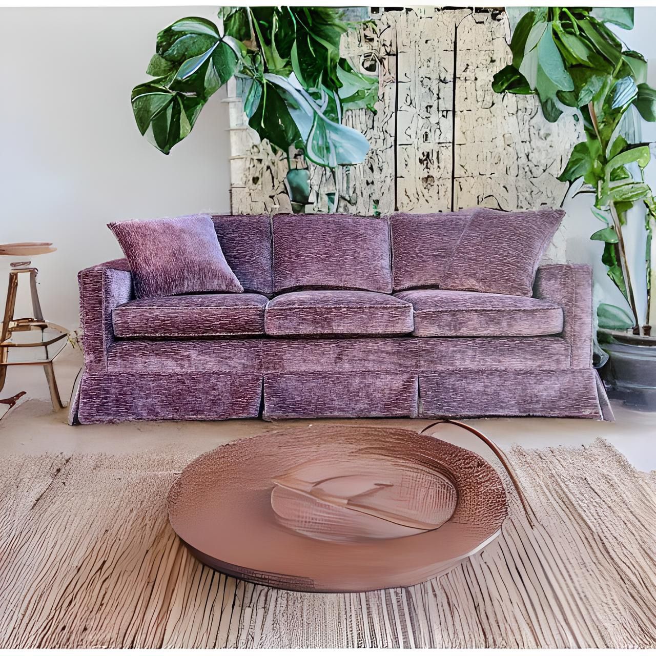 FREE DELIVERY VINTAGE PURPLE COUCH