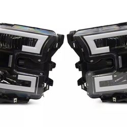 LED DRL Headlights with Clear Corner Lights; Black Housing; Clear Lens