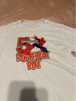 5th birthday Spider-Man shirt