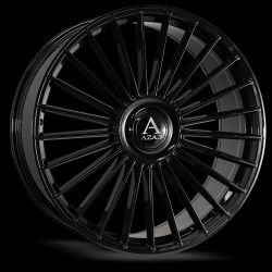 22x9 +30 / 22x10.5 +35 • 5x112 • AZAD AZ25 GLOSS BLACK WHEELS
