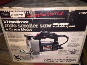 Auto scroller saw 1/2 hp appears to have never been used