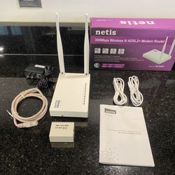 Netis DL4323 300Mbps Wireless N ADSL2+ Modem & WiFi Router 2.4Ghz 802.11b/g/n
