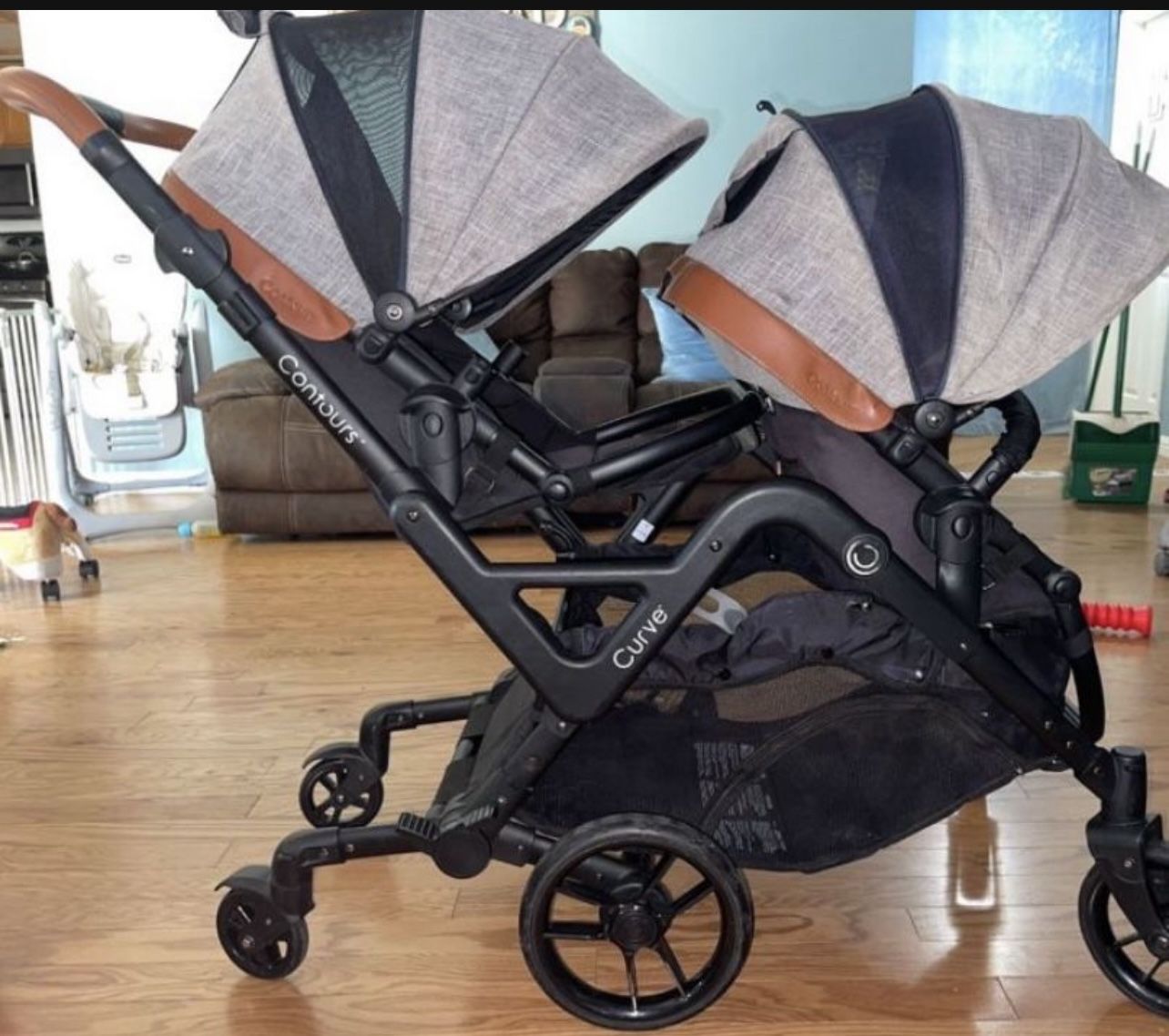 Contour Curve  Double Stroller