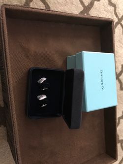 Never worn Tiffany & Co 18k gold cuff links