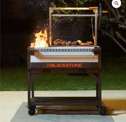 Blackstone Bronco Parrilla de Llama Abierta con Cubierta Suave y Rastrillo para Carbón