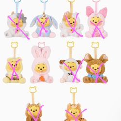 Miniso Winnie The Pooh Series Plush Pendants Key Chains
