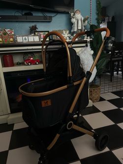 Dog Stroller Black and Brown