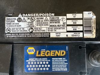 NAPA Legend Car Battery