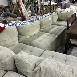 Large Tufted Sectional Sofa