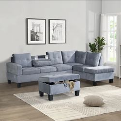New Sectional + Ottoman 