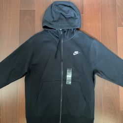 Nike Club Fleece Full Zip Hoodie Black M