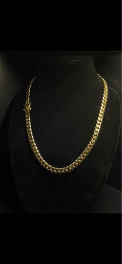 8MM 14K Plated Cuban Chain New