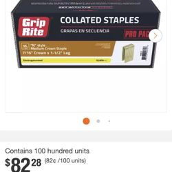 7/16 in. x 1-1/2 in. 16-Gauge Electrogalvanized N-Style Medium Crown Staples Box