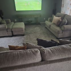 Ashley 3 Piece Sofa And Pillows