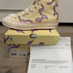 converse chuck taylor all star 70 hi golf le fleur yellow flame size 8.5 new