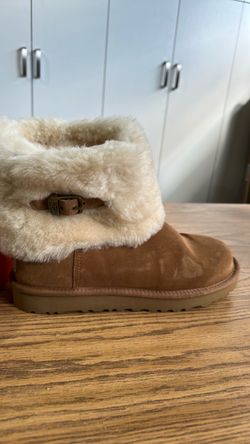 UGG Chestnut Suede Fold-Over Boot