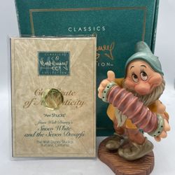 WDCC Snow White And The Seven Dwarfs “Aw Shucks” Bashful Figure W/ Box & COA 