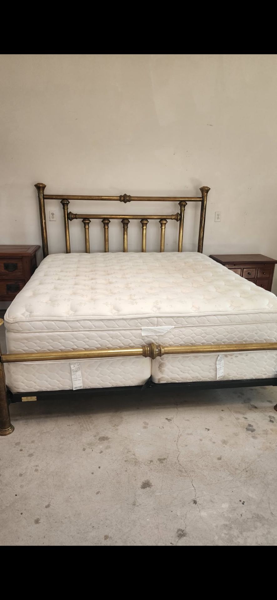 King size mattress, and box springs