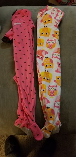 Owl footie PJs $8 both