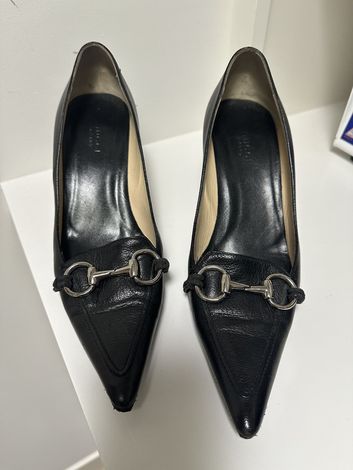 Authentic Gucci horse bit pumps heels black 38.5 C