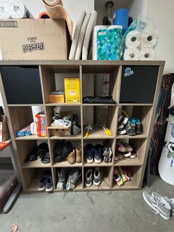 IKEA Brown 4x4 Shelving Unit