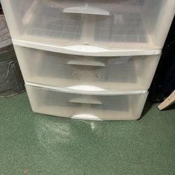 Plastic storage drawers 