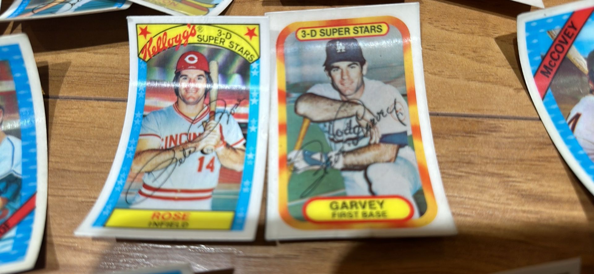 1979 Kellogg 3-d Baseball Trading Cards 38  Cards Steve Garvey Pete Rose