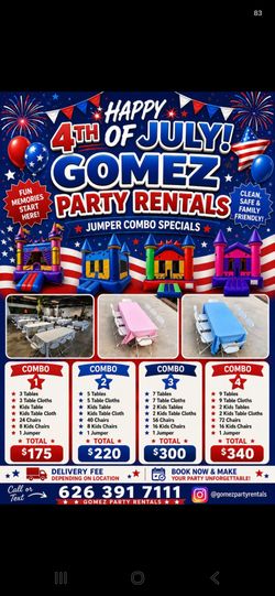 Chairs, tables