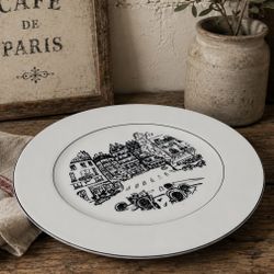 Mikasa Ultima+ HK114 Parisian Scenes 12” Chop Plate Susan Steinberg