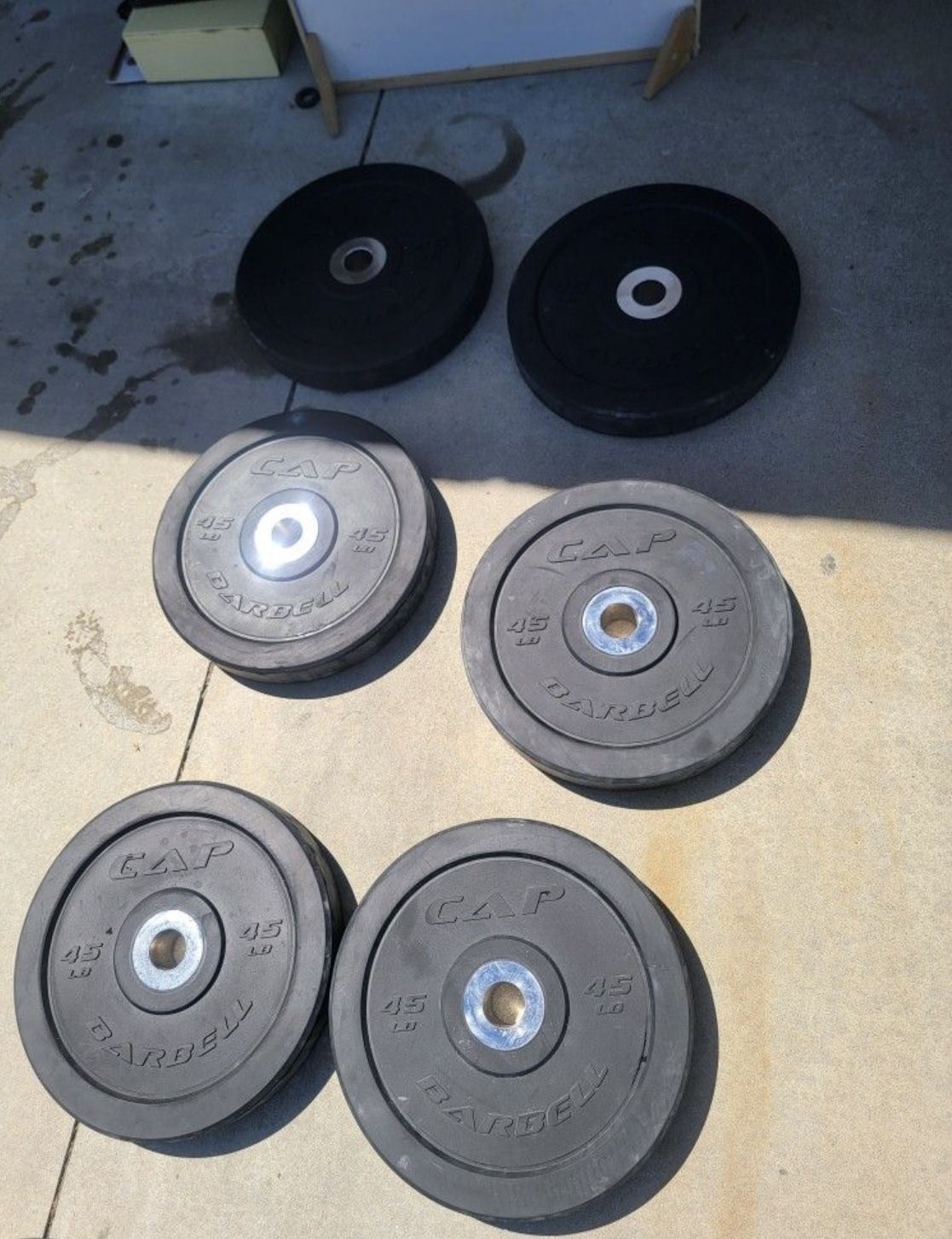 Very Nice Olympic Weight Bumper And Iron Weight $1 A Pound Only 