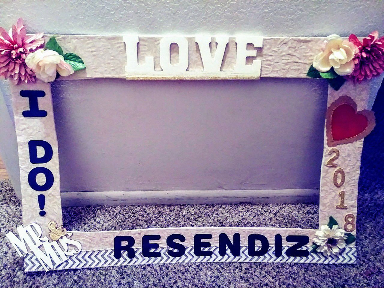 WEDDING PHOTO BOOTH FRAME/ PROPS-$15