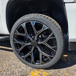 24x10 Snowflake 6x139 Rims And Tires 305/35/24 Zeta 
