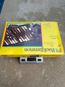 Vintage Pavilion Prestige Backgammon Board Game Set Leatherette Case New Sealed