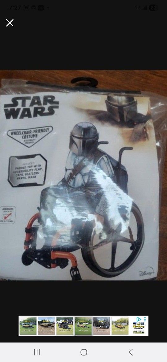 Child MEDIUM Mandalorian Wheel Chair Friendly 