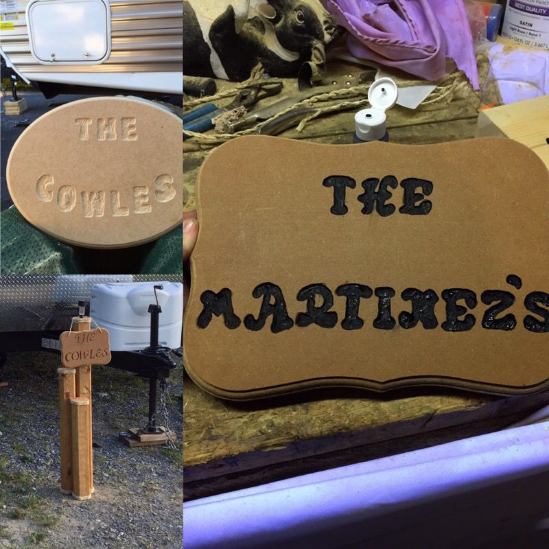 Hand made wood signs
