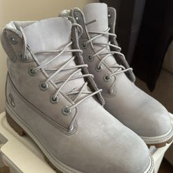 Gray Timberland Boots