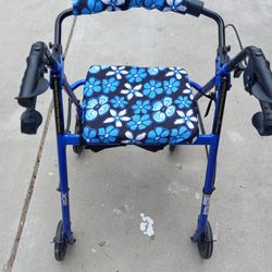 Rolling Walker, Seat & Backrest Covered 