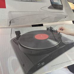 ION Profile Pro Turntable Black USB with Vinyl to MP3 NEW/Open Box