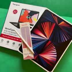 Apple iPad Pro 12.9” 5th Generation (2021 - M1 Chip) 256GB With Pen & Keyboard Case (1TB $890) 