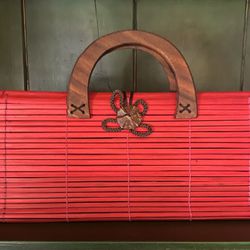 Vintage Style Bamboo Clutch Purse