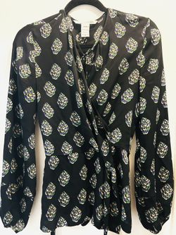 Diane von Furstenberg Long Sleeve Blouse, Size 8