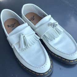 Dr. Martens Adrian tassel loafers White Leather Size Woman 8