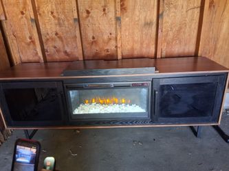 TV Stand with Electric Fireplace Insert